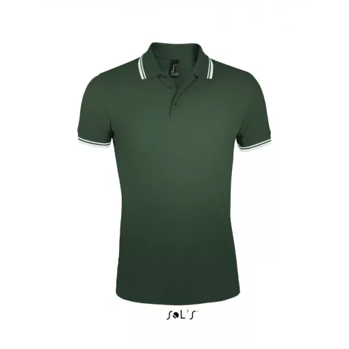 Férfi galléros póló SOL S SO00577 Sol S pasadena Men - polo Shirt -2XL, Forest Green/W