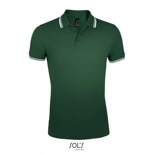Férfi galléros póló SOL S SO00577 Sol S pasadena Men - polo Shirt -2XL, Forest Green/W