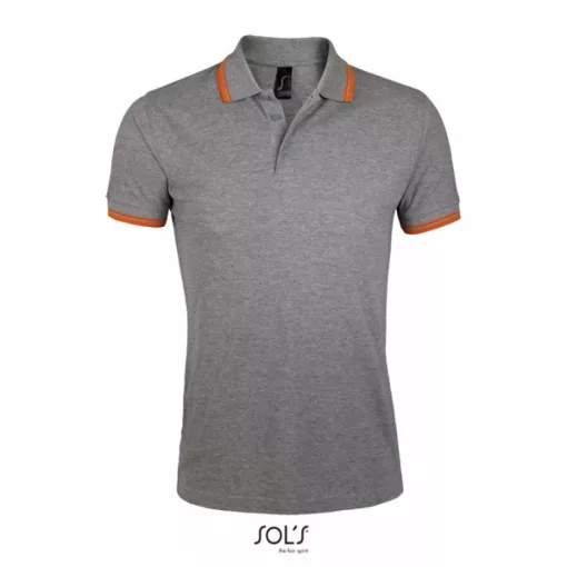 Férfi galléros póló SOL S SO00577 Sol S pasadena Men - polo Shirt -2XL, Grey Melange/O