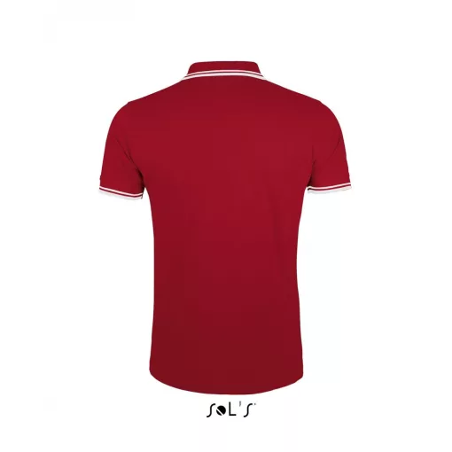 Férfi galléros póló SOL S SO00577 Sol S pasadena Men - polo Shirt -2XL, Red/White