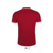 Férfi galléros póló SOL S SO00577 Sol S pasadena Men - polo Shirt -3XL, Red/White