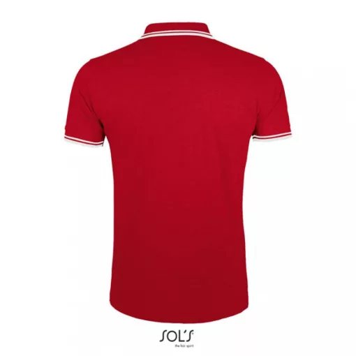 Férfi galléros póló SOL S SO00577 Sol S pasadena Men - polo Shirt -3XL, Red/White