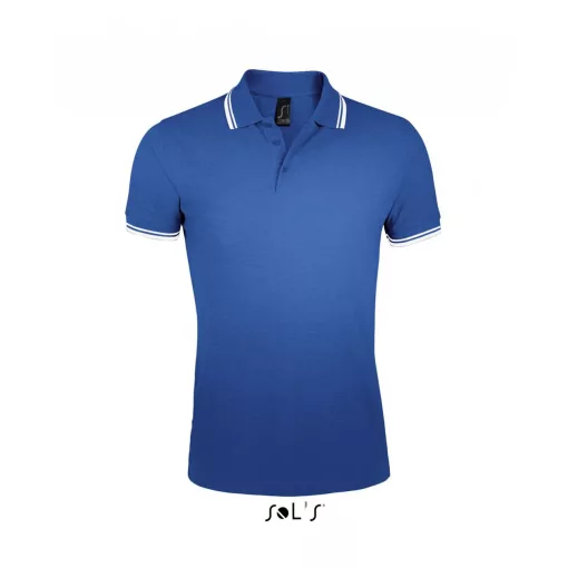 Férfi galléros póló SOL S SO00577 Sol S pasadena Men - polo Shirt -2XL, Royal Blue/Whi