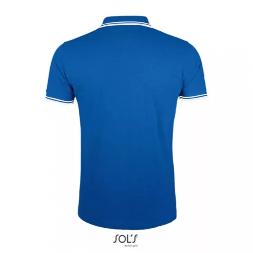 Férfi galléros póló SOL S SO00577 Sol S pasadena Men - polo Shirt -2XL, Royal Blue/Whi