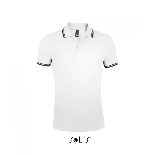 Férfi galléros póló SOL S SO00577 Sol S pasadena Men - polo Shirt -3XL, White/Navy