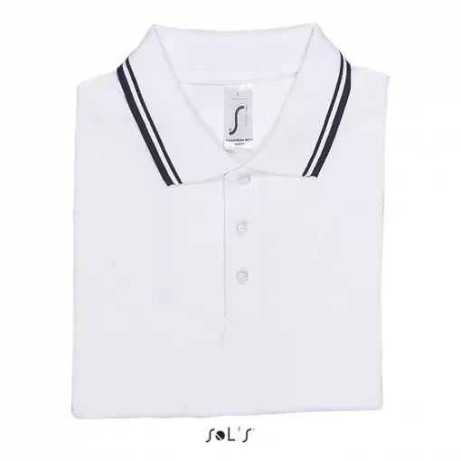 Férfi galléros póló SOL S SO00577 Sol S pasadena Men - polo Shirt -3XL, White/Navy