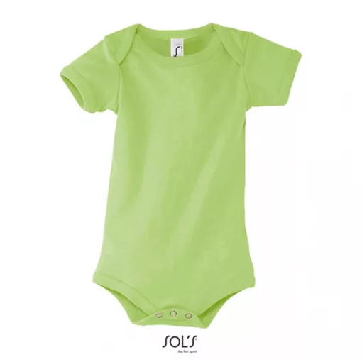 Gyerek SOL S SO00583 Sol S Bambino - Baby Bodysuit -6/12M, Apple Green