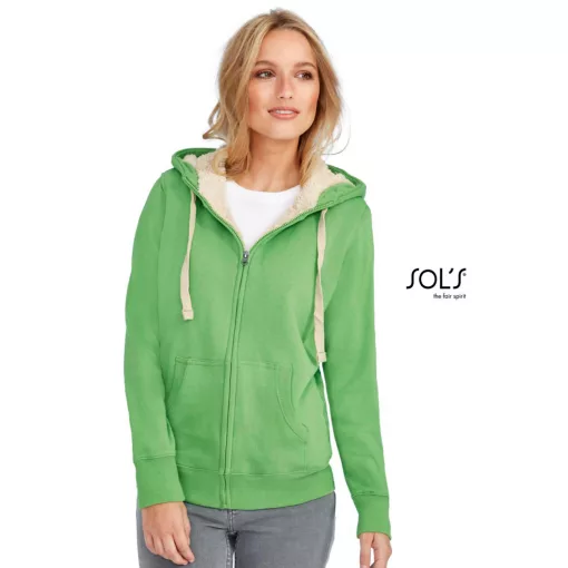 Uniszex pulóver SOL S SO00584 Sol S Sherpa - Zipped Jacket With "Sherpa" Lining -L, Gr