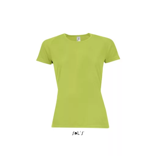 Női póló SOL S SO01159 Sol S Sporty Women - Raglan-Sleeved T-Shirt -L, Apple Green