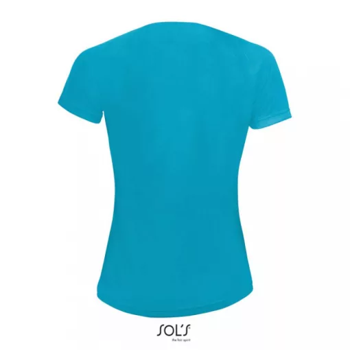 Női póló SOL S SO01159 Sol S Sporty Women - Raglan-Sleeved T-Shirt -S, Aqua
