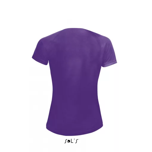 Női póló SOL S SO01159 Sol S Sporty Women - Raglan-Sleeved T-Shirt -L, Dark Purple