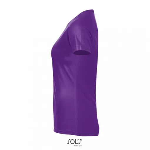 Női póló SOL S SO01159 Sol S Sporty Women - Raglan-Sleeved T-Shirt -M, Dark Purple