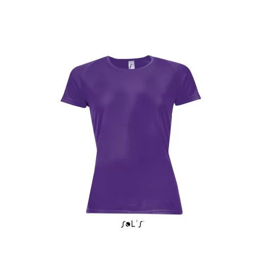 Női póló SOL S SO01159 Sol S Sporty Women - Raglan-Sleeved T-Shirt -XL, Dark Purple