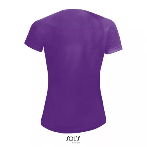Női póló SOL S SO01159 Sol S Sporty Women - Raglan-Sleeved T-Shirt -XL, Dark Purple
