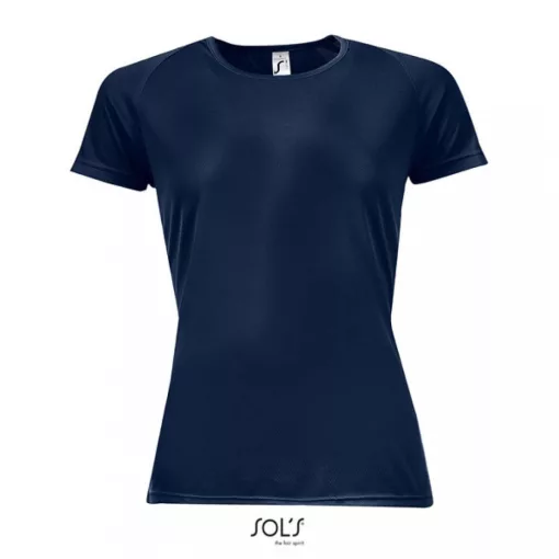 Női póló SOL S SO01159 Sol S Sporty Women - Raglan-Sleeved T-Shirt -S, French Navy
