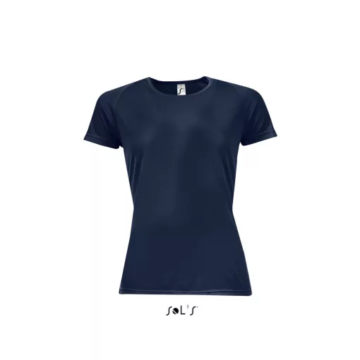 Női póló SOL S SO01159 Sol S Sporty Women - Raglan-Sleeved T-Shirt -XL, French Navy