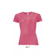 Női póló SOL S SO01159 Sol S Sporty Women - Raglan-Sleeved T-Shirt -L, Neon Coral