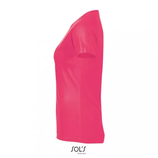 Női póló SOL S SO01159 Sol S Sporty Women - Raglan-Sleeved T-Shirt -M, Neon Coral