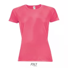 Női póló SOL S SO01159 Sol S Sporty Women - Raglan-Sleeved T-Shirt -XL, Neon Coral