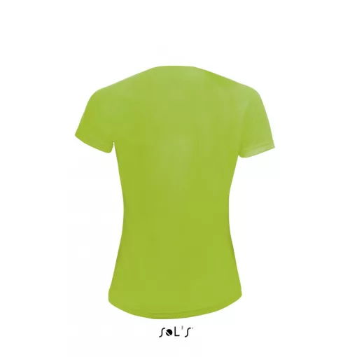 Női póló SOL S SO01159 Sol S Sporty Women - Raglan-Sleeved T-Shirt -2XL, Neon Green