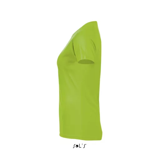 Női póló SOL S SO01159 Sol S Sporty Women - Raglan-Sleeved T-Shirt -M, Neon Green
