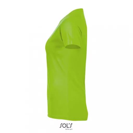 Női póló SOL S SO01159 Sol S Sporty Women - Raglan-Sleeved T-Shirt -XL, Neon Green