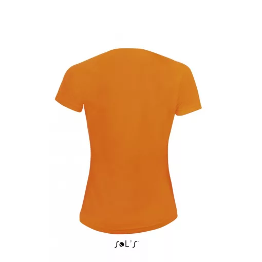 Női póló SOL S SO01159 Sol S Sporty Women - Raglan-Sleeved T-Shirt -L, Neon Orange