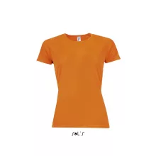 Női póló SOL S SO01159 Sol S Sporty Women - Raglan-Sleeved T-Shirt -S, Neon Orange