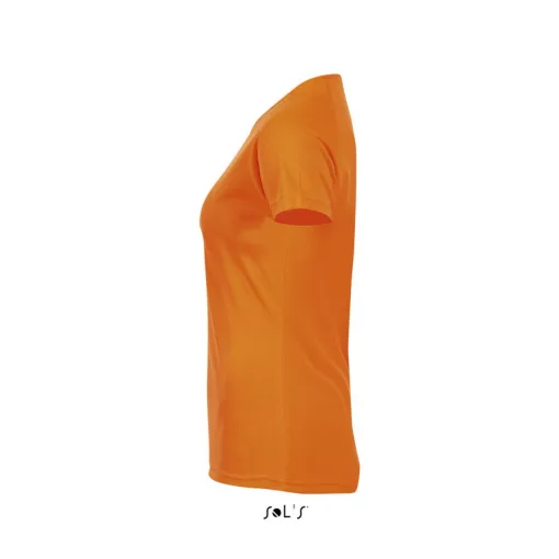 Női póló SOL S SO01159 Sol S Sporty Women - Raglan-Sleeved T-Shirt -S, Neon Orange