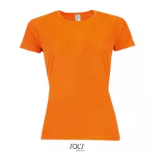 Női póló SOL S SO01159 Sol S Sporty Women - Raglan-Sleeved T-Shirt -S, Neon Orange