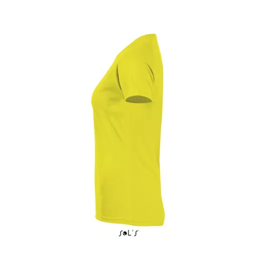 Női póló SOL S SO01159 Sol S Sporty Women - Raglan-Sleeved T-Shirt -2XL, Neon Yellow