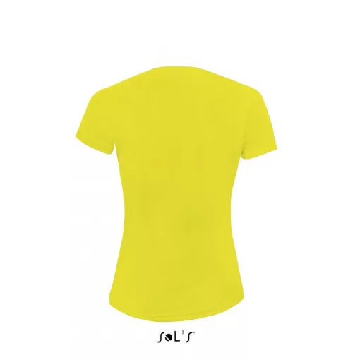 Női póló SOL S SO01159 Sol S Sporty Women - Raglan-Sleeved T-Shirt -M, Neon Yellow