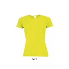 Női póló SOL S SO01159 Sol S Sporty Women - Raglan-Sleeved T-Shirt -S, Neon Yellow