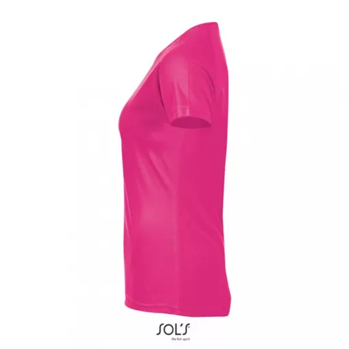 Női póló SOL S SO01159 Sol S Sporty Women - Raglan-Sleeved T-Shirt -M, Neon Pink 2