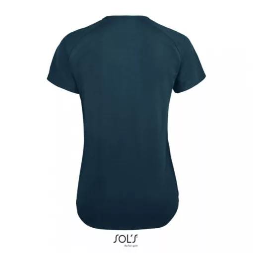 Női póló SOL S SO01159 Sol S Sporty Women - Raglan-Sleeved T-Shirt -L, Petroleum Blue