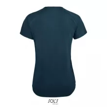 Női póló SOL S SO01159 Sol S Sporty Women - Raglan-Sleeved T-Shirt -S, Petroleum Blue