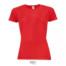 Női póló SOL S SO01159 Sol S Sporty Women - Raglan-Sleeved T-Shirt -L, Red