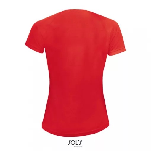 Női póló SOL S SO01159 Sol S Sporty Women - Raglan-Sleeved T-Shirt -S, Red