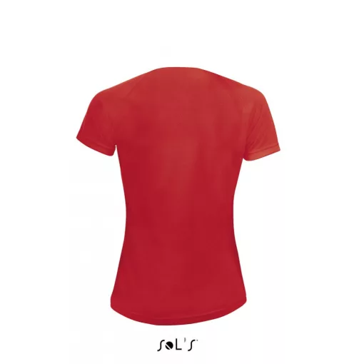 Női póló SOL S SO01159 Sol S Sporty Women - Raglan-Sleeved T-Shirt -XS, Red