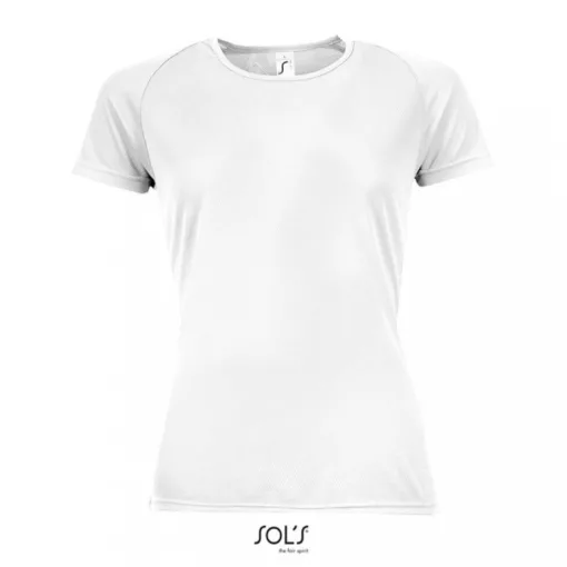 Női póló SOL S SO01159 Sol S Sporty Women - Raglan-Sleeved T-Shirt -XL, White