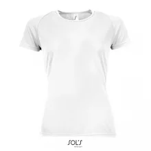 Női póló SOL S SO01159 Sol S Sporty Women - Raglan-Sleeved T-Shirt -XS, White