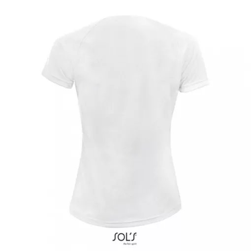 Női póló SOL S SO01159 Sol S Sporty Women - Raglan-Sleeved T-Shirt -XS, White
