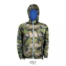 Uniszex széldzseki SOL S SO01171 Sol S Skate - Lined Windbreaker -XS, Camo/Royal blue