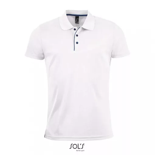 Férfi póló SOL S SO01180 Sol S performer Men - Sports polo Shirt -2XL, White
