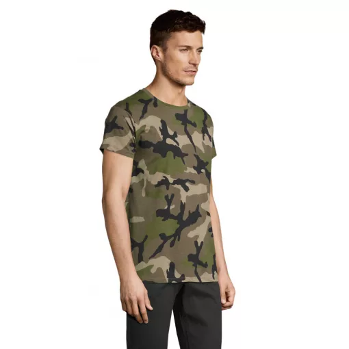 Férfi póló SOL S SO01188 Sol S Camo Men -Környakú póló -2XL, Camo