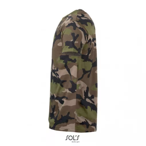 Férfi póló SOL S SO01188 Sol S Camo Men -Környakú póló -S, Camo