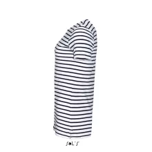 Női póló SOL S SO01399 Sol S Miles Women - Kereknyakú Csíkos póló -XS, White/Navy