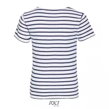 Gyerek póló SOL S SO01400 Sol S Miles Kids - Round neck Striped T-Shirt -8A, White/Nav
