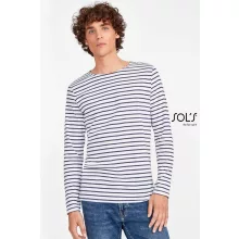 Férfi póló SOL S SO01402 Sol S Marine Men - Hosszú Ujjú Csíkos póló -S, White/Navy