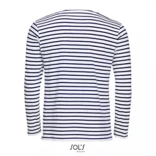 Férfi póló SOL S SO01402 Sol S Marine Men - Hosszú Ujjú Csíkos póló -XL, White/Navy